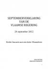 Septemberverklaring van de Vlaamse Regering 2012