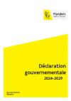 Déclaration gouvernementale 2024-2029