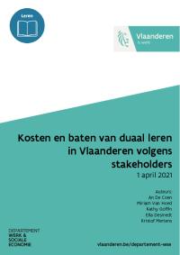 Kosten en baten van duaal in Vlaanderen volgens stakeholders. | Vlaanderen.be