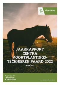 Centra Voortplantingstechnieken Paard. Jaarrapport | Vlaanderen.be